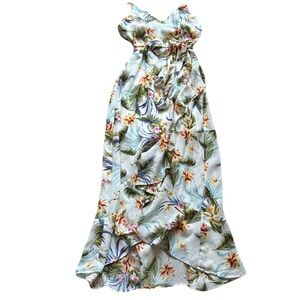 Miami floral white summer dress size extra small tropical print